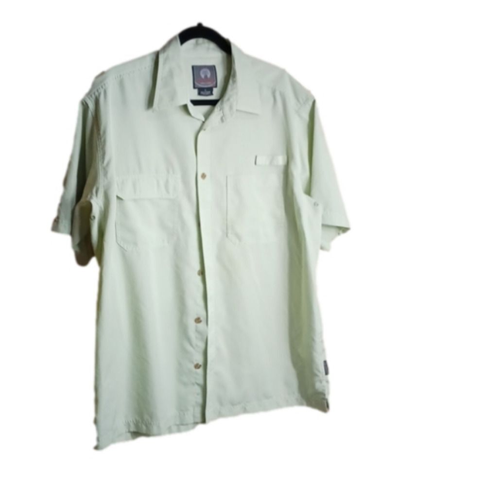 WEATHERPROOF Green Button Up Shirt Large box 9